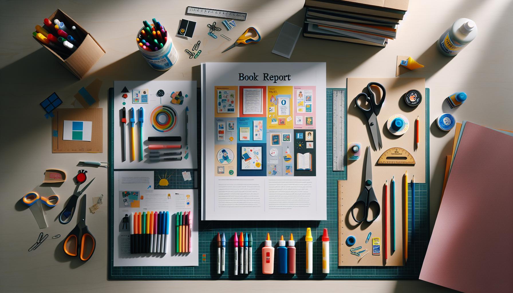 Essential Materials for Crafting Your Book Report Poster