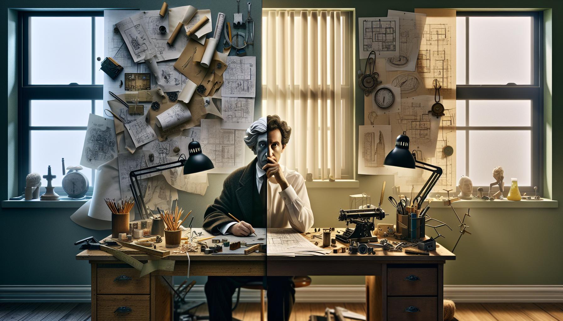 The Striking Contrast of Genius and Madness