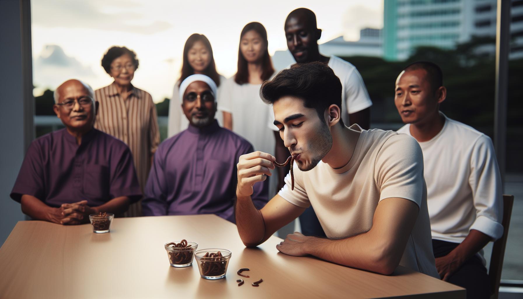 Symbolism of Courage Through Worm Eating